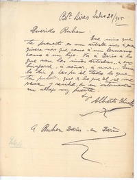 [Carta], 1905 jul. 24 Buenos Aires, Argentina [a] Rubén Darío