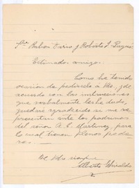 [Carta entre 1900 y 1916], Argentina? <a> Rubén Darío y Roberto Payró