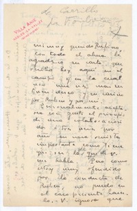[Carta], c.1900 Nesles, Francia <a> Rufino Blanco- Fombona