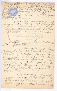 [Carta], 1907 may. 1 Madrid, España <a> Rubén Darío