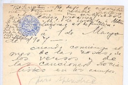 [Carta], 1907 may. 1 Madrid, España <a> Rubén Darío