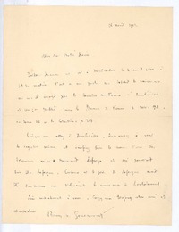 [Carta], 1912 abr. 16 Francia? <a> Rubén Darío