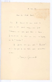 [Carta], 1912 nov. 18 Francia? <a> Rubén Darío
