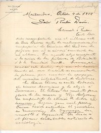 [Carta], 1902 oct. 4 Montevideo, Uruguay <a> Rubén Darío