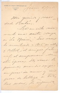 [Carta], 1905 jun. 6 Tucumán, Argentina <a> Rubén Darío