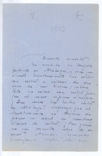 [Carta], 1903 Madrid, España <a> Rubén Darío