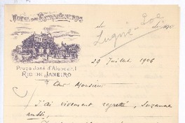 [Carta], 1906 jul. 29 Río de Janeiro, Brasil <a> Rubén Darío