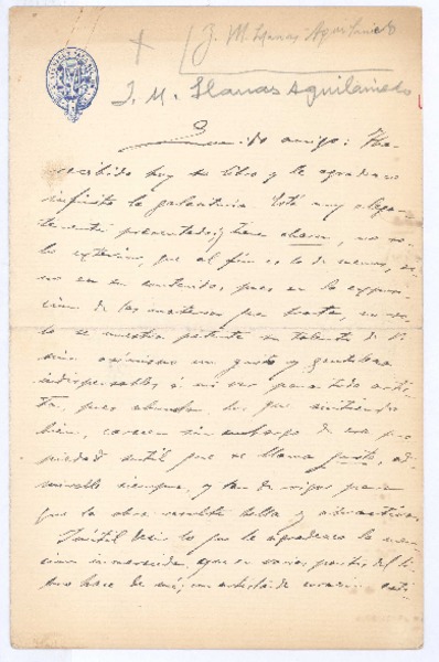 [Carta], c.1901 Madrid, España <a> Rubén Darío