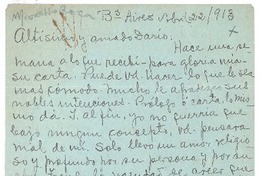 [Carta], 1913 abr. 22 Buenos Aires, Argentina <a> Rubén Darío