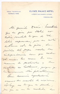 [Carta], 1900 dic. 4 Paris, Francia <a> Rubén Darío