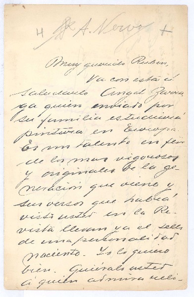 [Carta], 1904 dic. 8 Francia? <a> Rubén Darío