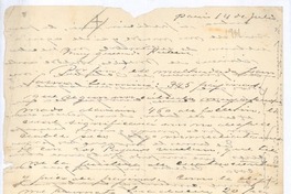 [Carta], 1901 jul. 14 Paris, Francia <a> Rubén Darío