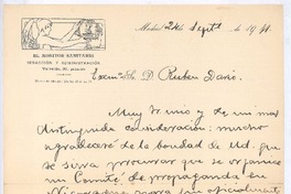 [Carta], 1911 sep. 24 Madrid, España <a> Rubén Darío