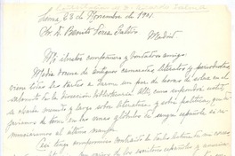 [Carta], 1901 nov. 23 Lima, Perú <a> Benito Pérez Galdós