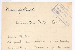 [Carta], c. 1900 España <a> Rubén Darío