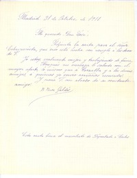 [Carta], 1911 oct. 31 Madrid, España <a> José Estrañi Grau