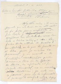 [Carta], 1911 abr. 1 Madrid, España <a> Muños Allipi
