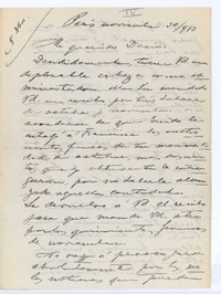 [Carta], 1913 nov. 30 Paris, Francia <a> Rubén Darío