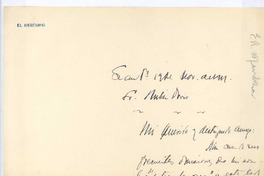 [Carta], 1911 nov. 19 Santiago, Chile <a> Rubén Darío