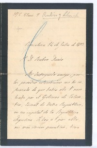 [Carta], 1893 jul. 14 Barcelona, España <a> Rubén Darío