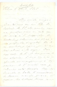 [Carta], 1908 abr. 6 Palma de Mallorca, España <a> Rubén Darío