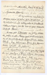 [Carta], 1902 ene. 4 Menton, Francia <a> Rubén Darío