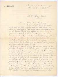 [Carta], 1911 dic. 8 Barcelona, España <a> Rubén Darío