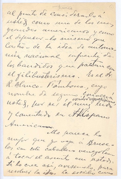 [Carta], c.1910 Argentina <a> José Santos Zelaya