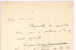 [Carta entre 1903 y 1909] Francia? <a una casa comercial>