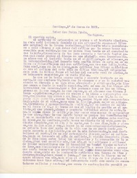 [Carta] 1921 mar. 1, Santiago, Chile [a] Pedro Prado