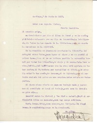 [Carta] 1923 jun. 7, Santiago, Chile [a] Augusto Winter
