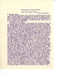 [Carta] 1924 jun. 21, Santiago, Chile [a] Augusto Winter