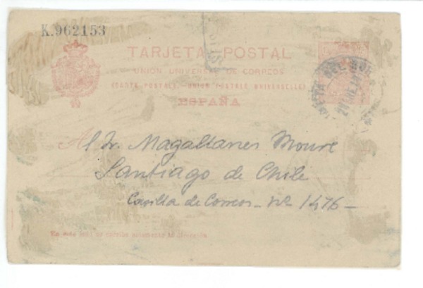 [Carta] 1911 ene. 27, Madrid, España [a] Manuel Magallanes Moure