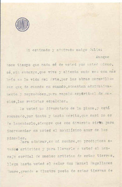 [Carta] 1921 nov. 27, Santiago, Chile [a Julio]
