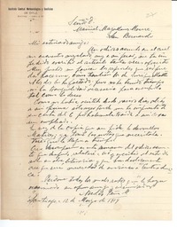 [Carta] 1919 may. 11, Santiago, Chile [a Manuel Magallanes Moure