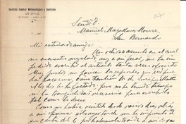 [Carta] 1919 may. 11, Santiago, Chile [a Manuel Magallanes Moure