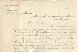 [Carta] 1910 feb. 15, Santiago, Chile [a] Manuel Magallanes Moure