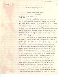 [Carta] 1914 ene. 15, La Paz, Bolivia [a] Manuel Magallanes Moure