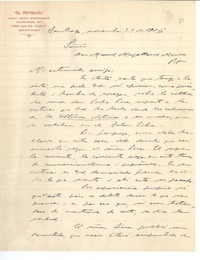 [Carta] 1906 nov. 27, Santiago, Chile [a] Manuel Magallanes Moure