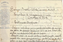 [Carta] 1908 ene. 28, Bahia, Brasil [a] Manuel Magallanes Moure