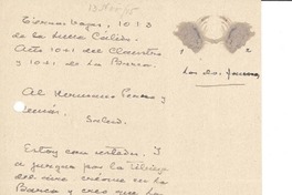 [Carta] 1915 nov. 13, Santiago, Chile [a] Pedro Prado