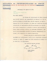 [Carta], 1938 ago. 24 Santiago de Chile <a> Guillermo Feliú Cruz