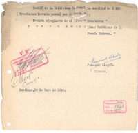[Recibo de pago] 1940 may. 15 Santiago, Chile <a> Biblioteca Nacional