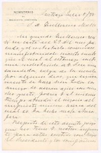 [Carta], 1878 jul. 5 Santiago, Chile <a> Guillermo Matta