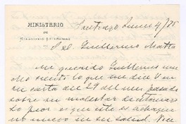 [Carta], 1878 jun. 4 Santiago, Chile <a> Guillermo Matta