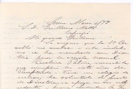 [Carta], 1877 mar. 4 Santiago, Chile <a> Guillermo Matta