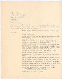 [Carta], 1968 ago. 20 Santiago, Chile <a> Biblioteca Nacional