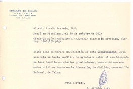 [Carta], c.1966 Chillán, Chile <a> Biblioteca Nacional