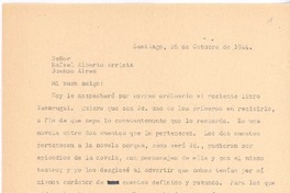 [Carta], 1944 oct. 26 Santiago, Chile <a> Rafael Alberto Arrieta