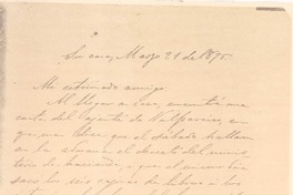 [Carta], 1875 mar. 21 Santiago, Chile <a>Biblioteca Nacional de Chile